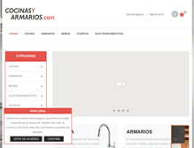 Tablet Screenshot of cocinasyarmarios.com